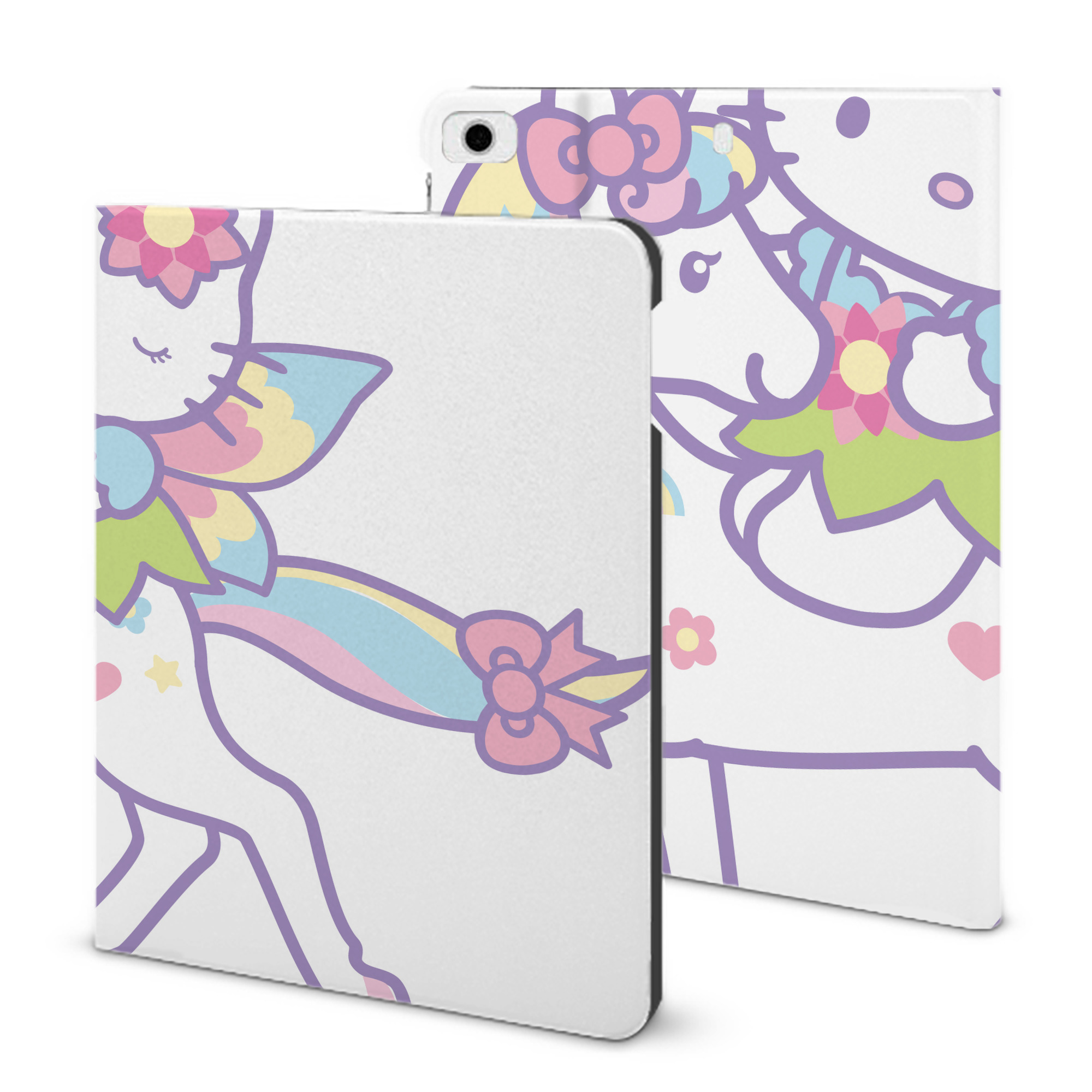 （画像用） Hello Kitty ハローキティ IPad ケース ブック型 PUレザー TPU 耐衝撃 軽量 薄型 ペン収納なし 全面保護 IPad 各モデル対応